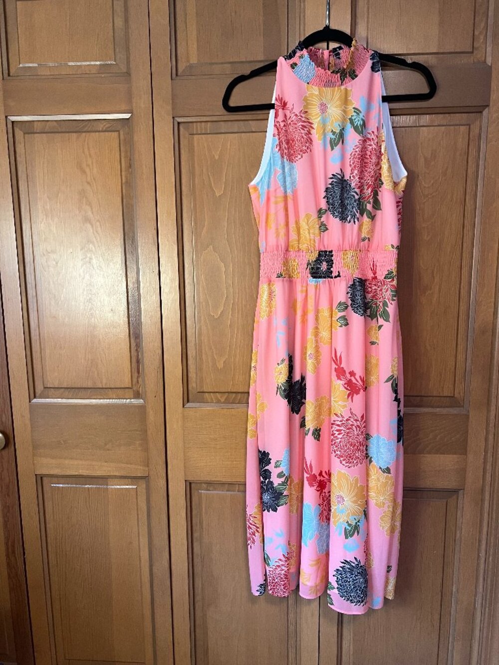 NWT Sam Edelman Pink Floral High Neck Maxi Dress | Size 6 | $138 Retail